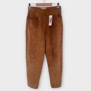 VTG VENTILO La Colline 42 28 in Waist Brown Suede Leather Pants Lined High Waist